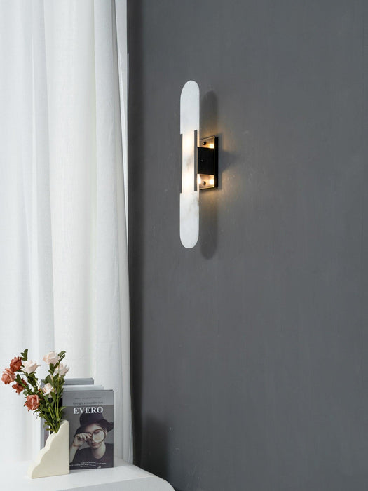 Melange Elongated Alabaster Wall Lamp-DWHOME