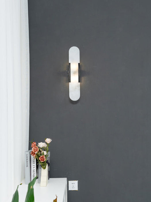 Melange Elongated Alabaster Wall Lamp-DWHOME