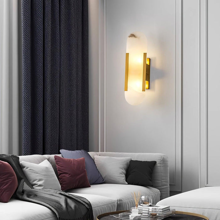 Melange Elongated Alabaster Wall Lamp-DWHOME