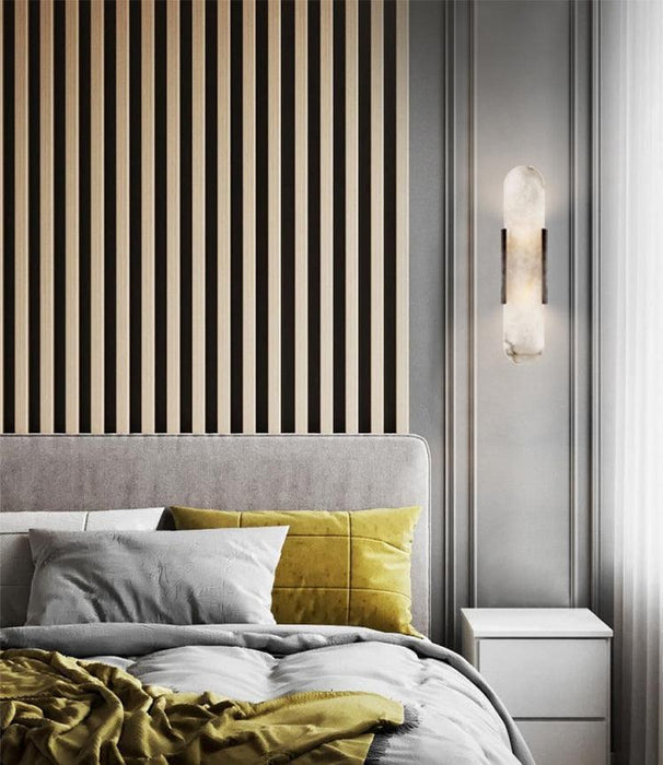 Melange Elongated Alabaster Wall Lamp-DWHOME