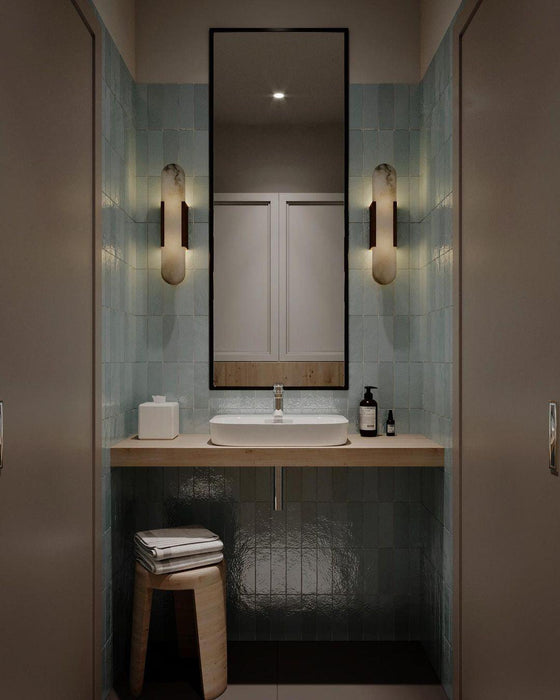 Melange Elongated Alabaster Wall Lamp-DWHOME