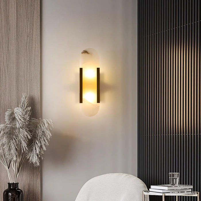 Melange Elongated Alabaster Wall Lamp-DWHOME