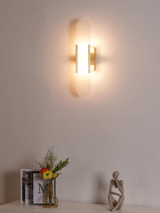 Melange Elongated Alabaster Wall Lamp-DWHOME