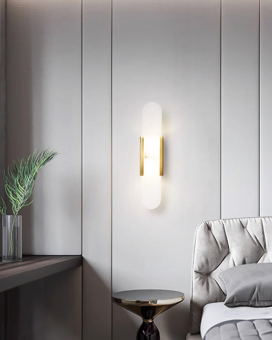Melange Elongated Alabaster Wall Lamp-DWHOME