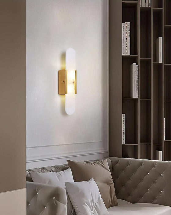 Melange Elongated Alabaster Wall Lamp-DWHOME