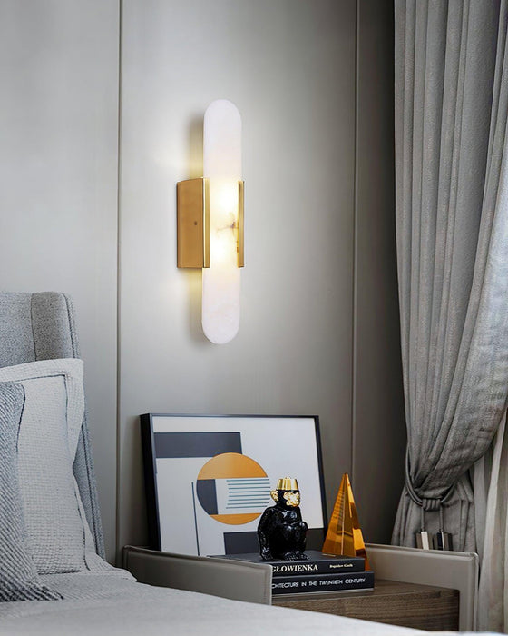 Melange Elongated Alabaster Wall Lamp-DWHOME
