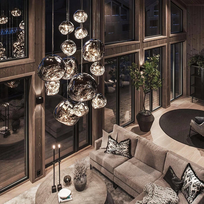 Multi Lava Round Pendant Lamp - DWHOME