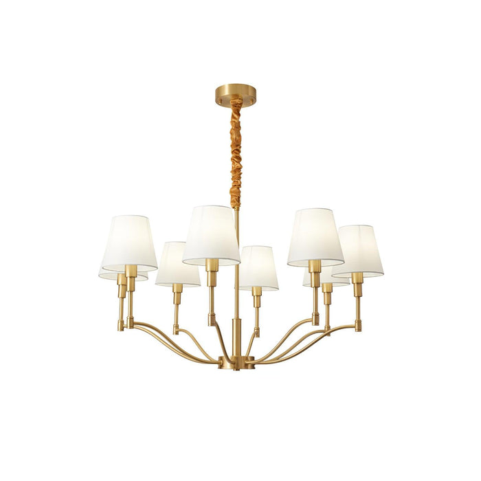 Meridian Mid Century Brass Chandelier - DWHOME