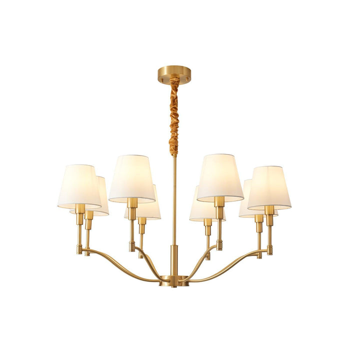 Meridian Mid Century Brass Chandelier - DWHOME