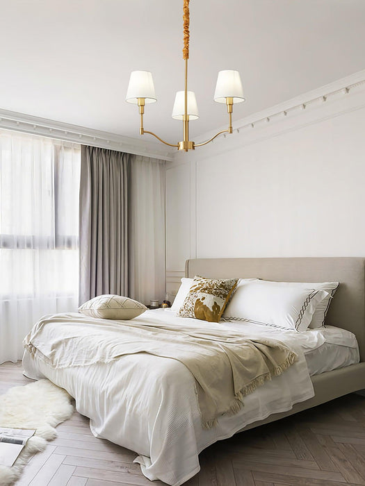 Meridian Mid Century Brass Chandelier - DWHOME