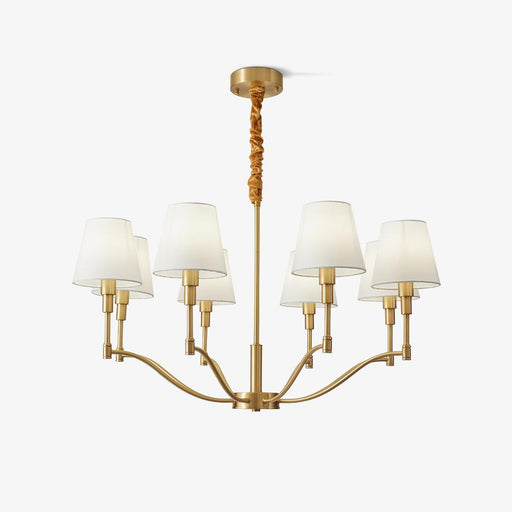 Tapered Fabric Brass Chandelier - DWHOME