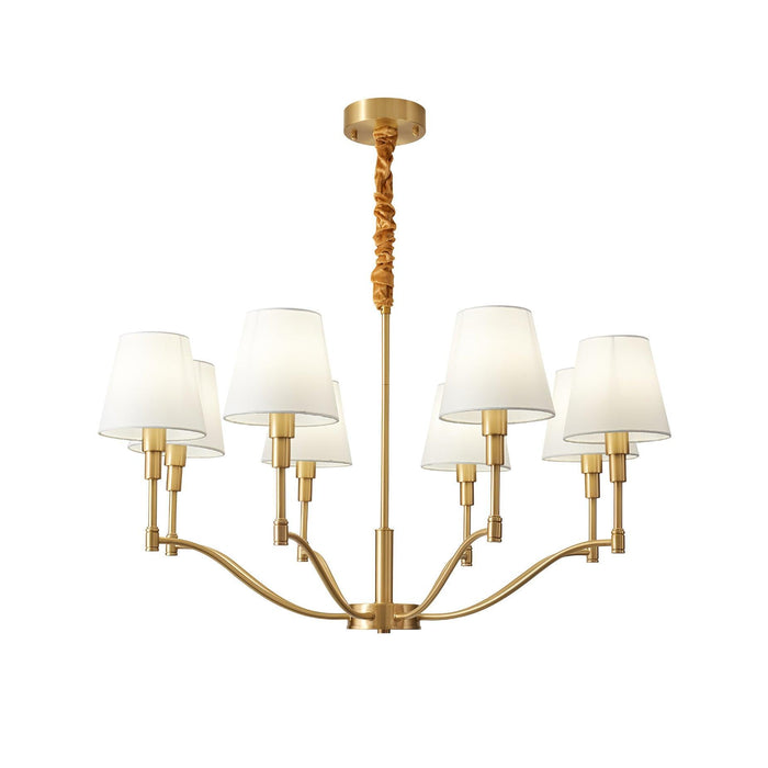 Meridian Mid Century Brass Chandelier - DWHOME