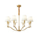 Meridian Mid Century Brass Chandelier - DWHOME
