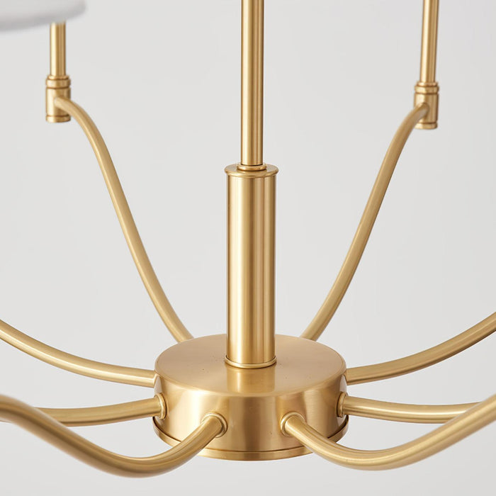 Meridian Mid Century Brass Chandelier - DWHOME