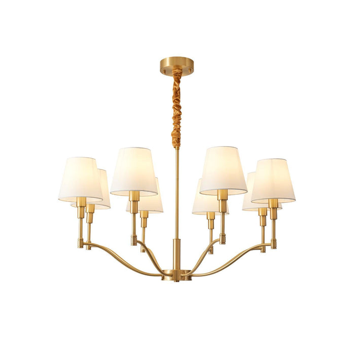 Meridian Mid Century Brass Chandelier - DWHOME