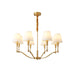 Meridian Mid Century Brass Chandelier - DWHOME