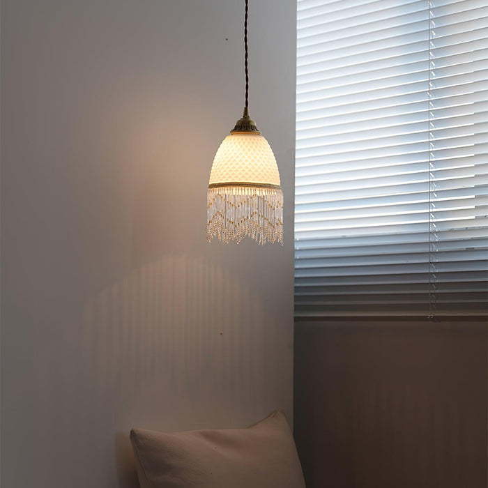 Mesh Tassel Glass Pendant Light - DWHOME
