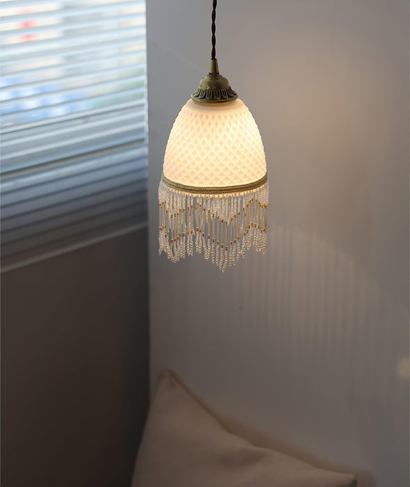 Mesh Tassel Glass Pendant Light - DWHOME