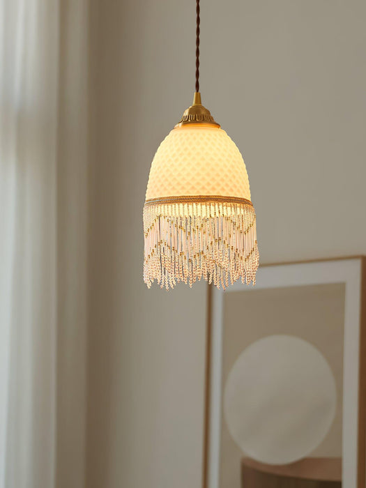 Mesh Tassel Glass Pendant Light - DWHOME