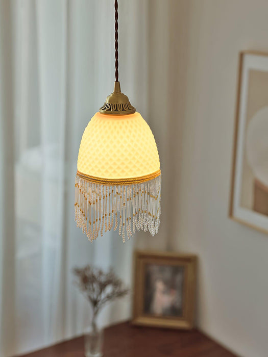 Mesh Tassel Glass Pendant Light - DWHOME