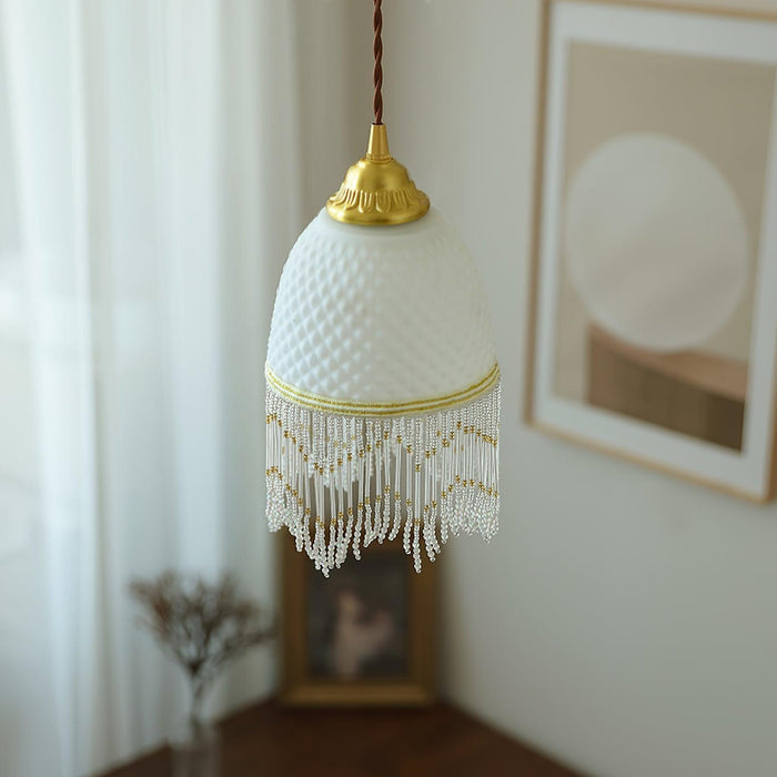Mesh Tassel Glass Pendant Light - DWHOME