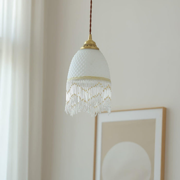 Mesh Tassel Glass Pendant Light - DWHOME