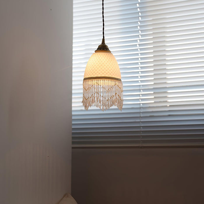 Mesh Tassel Glass Pendant Light - DWHOME