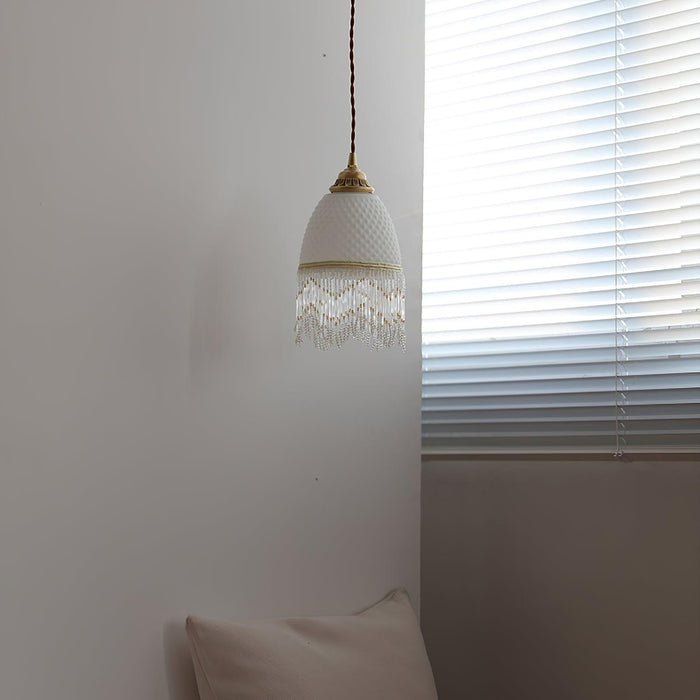 Mesh Tassel Glass Pendant Light - DWHOME