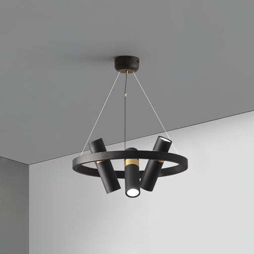 Black Mutil Pipe Chandelier-DWHOME