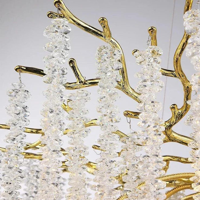 Mia Luxury Round Branch Crystal Ceiling Chandelier - DWHOME
