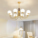Midas Touch Walnut Sphere Chandelier-DWHOME