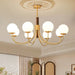 Midas Touch Walnut Sphere Chandelier-DWHOME