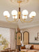 Midas Touch Walnut Sphere Chandelier-DWHOME