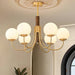 Midas Touch Walnut Sphere Chandelier-DWHOME