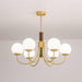 Midas Touch Walnut Sphere Chandelier-DWHOME