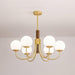 Midas Touch Walnut Sphere Chandelier-DWHOME