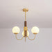 Midas Touch Walnut Sphere Chandelier-DWHOME