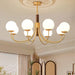 Midas Touch Walnut Sphere Chandelier-DWHOME