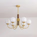 Midas Touch Walnut Sphere Chandelier-DWHOME