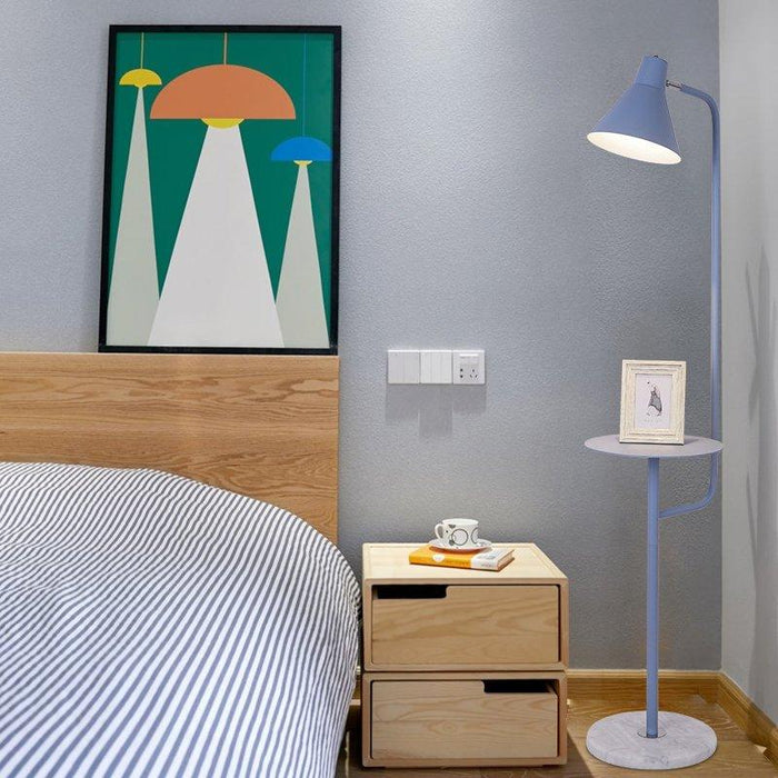 Mikkeline Contemporary Storage Shelf Floor Lamp - DWHOME
