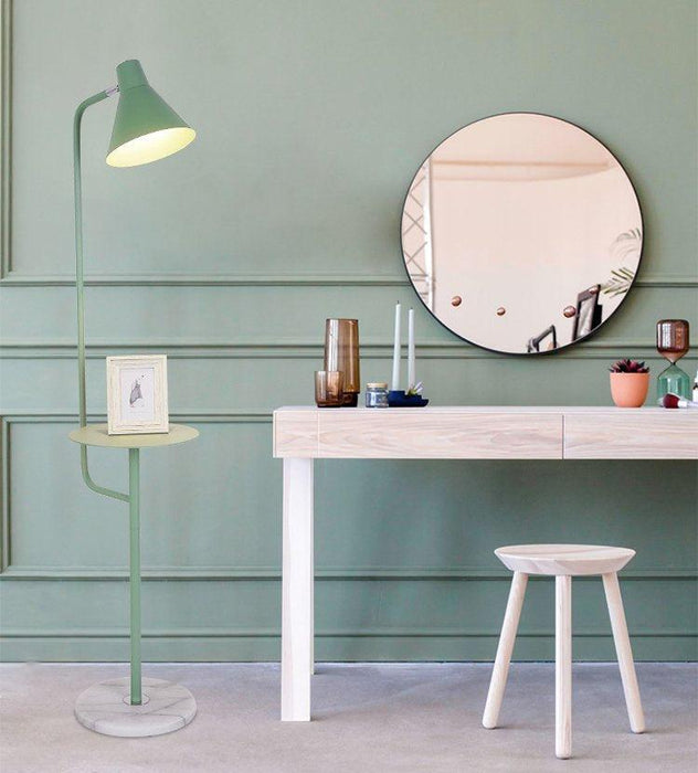 Mikkeline Contemporary Storage Shelf Floor Lamp - DWHOME