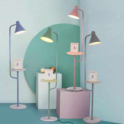 Mikkeline Contemporary Storage Shelf Floor Lamp - DWHOME