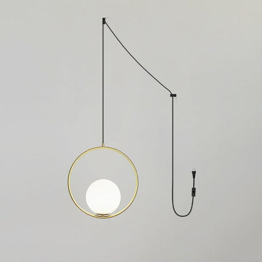 Mila Brass Pendant Swag Light-DWHOME