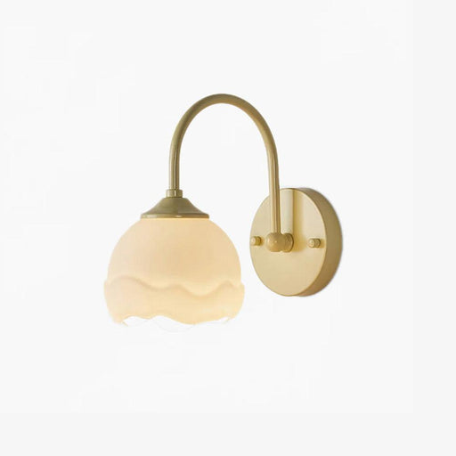 Milk White Floral Wall Lamp-DWHOME