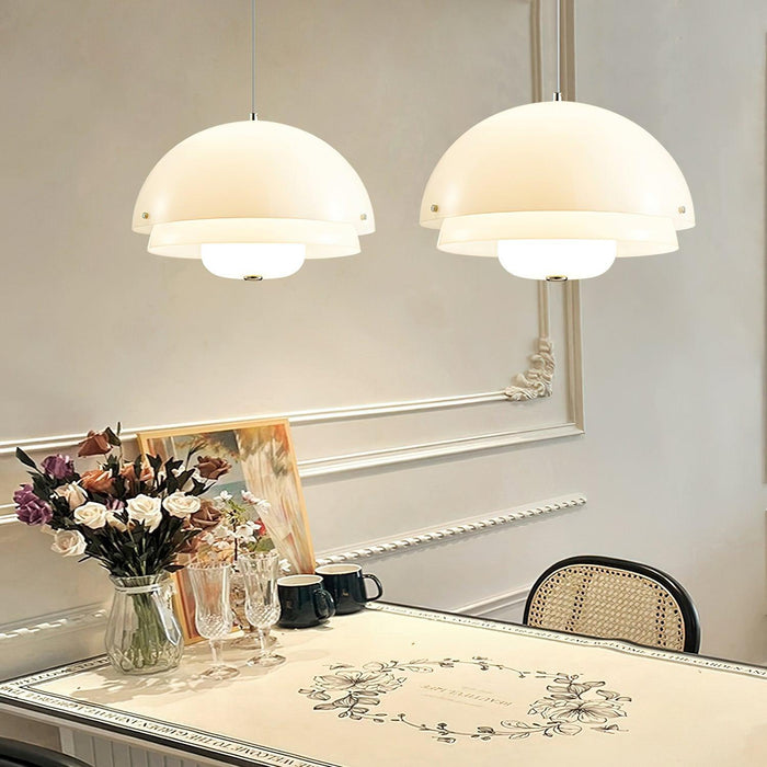 Milk White Layer Pendant Lamp-DWHOME