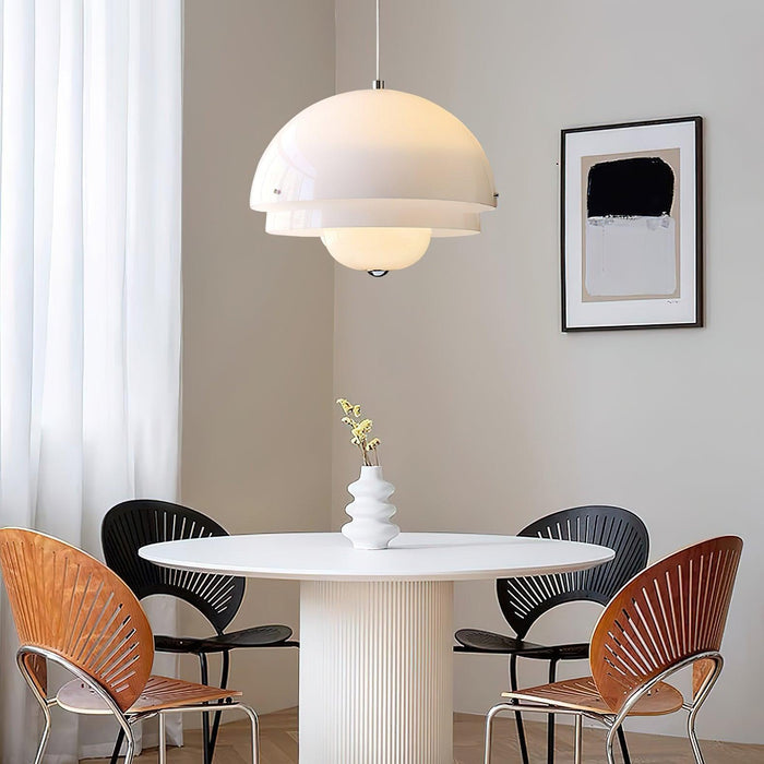 Milk White Layer Pendant Lamp-DWHOME
