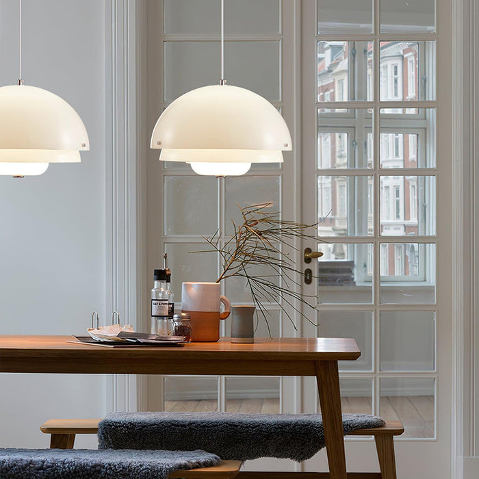 Milk White Layer Pendant Lamp-DWHOME