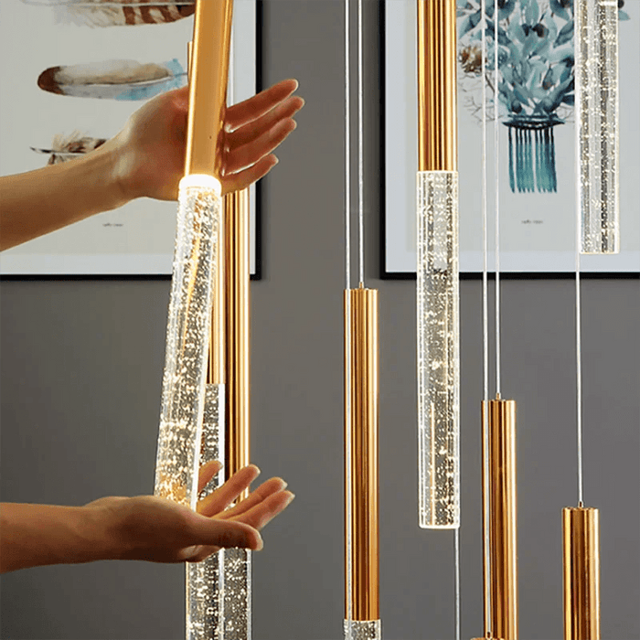 Mina Crystal Entryway Light Fixtures High Ceiling - DWHOME