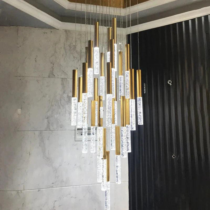 Mina Crystal Entryway Light Fixtures High Ceiling - DWHOME