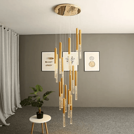 Mina Crystal Entryway Light Fixtures High Ceiling-DWHOME